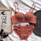 Imported A/B Cup Bra Set – Black & Pink Grid Push-Up Lingerie, Breathable Cotton Student Bra & Panty Set(10029)